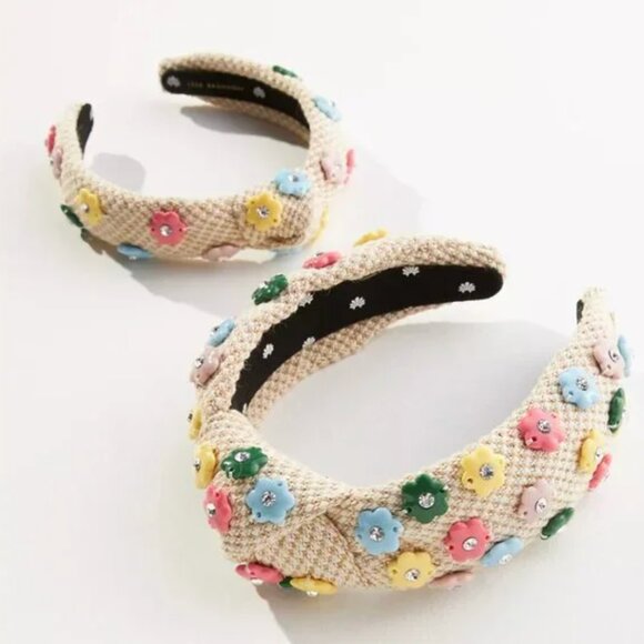 Lele Sadoughi Daphne Flower Charm Headband Rainbow Vintage - Picture 4 of 9